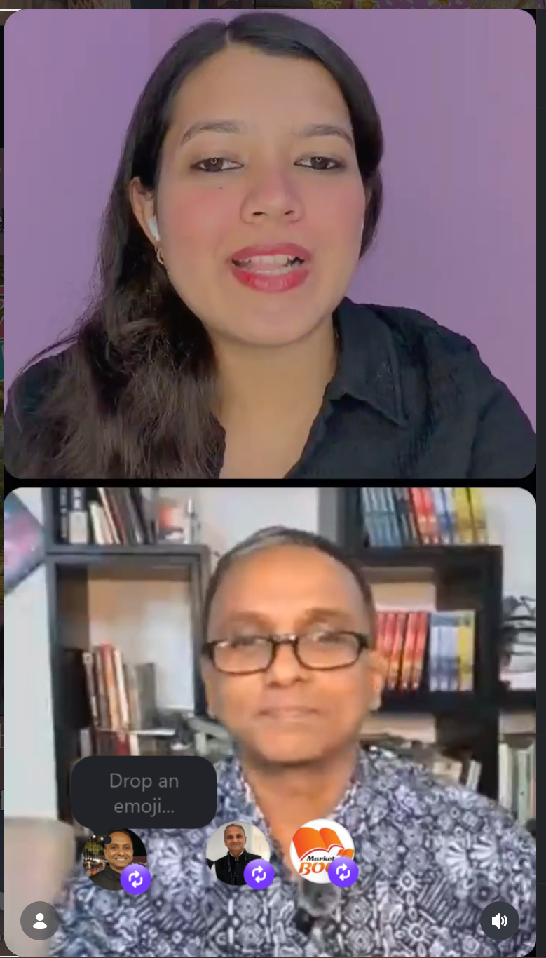 Arun Krishnan in an Insta Live with Rutuja Ramteke